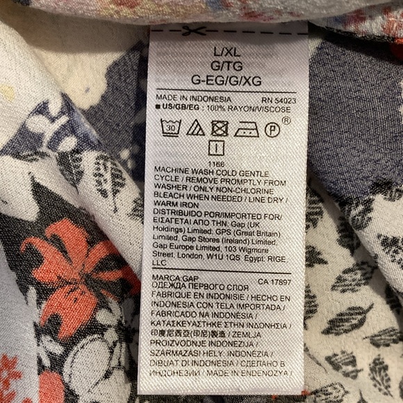 Gap patchwork look short kimono with side seam pockets - Picture 3 of 7